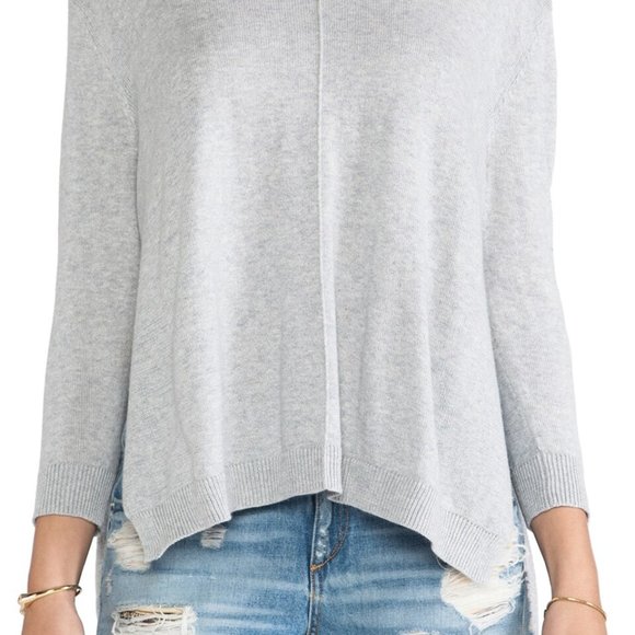 360 SWEATER 15% cashmere lightweight hi low hem sweater - Picture 6 of 6